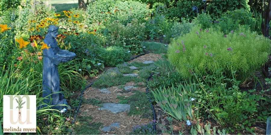 porous pavement in a garden